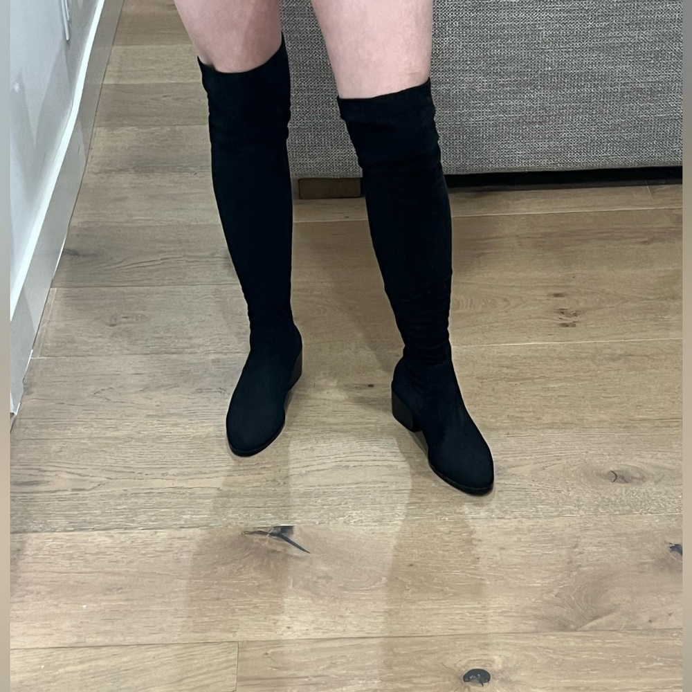 Black Steve Madden over the knee boots